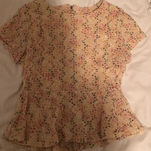 Multicolor peplum top